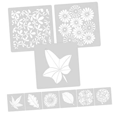 Imagem de Lurrose 18 Pcs Modelo Floral Modelo De Estêncil De Primavera Deixa Modelos Estêncil De Girassol Estênceis Decorativos Material De Escritório Mobiliário O Animal De Estimação