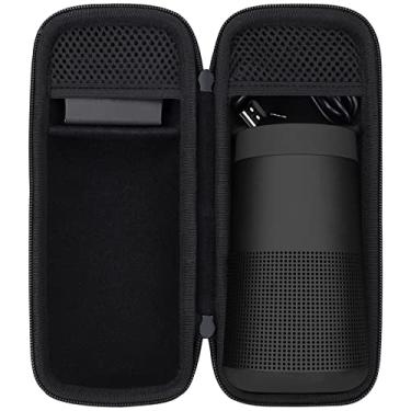Imagem de co2CREA Capa rígida de substituição para alto-falante Bluetooth portátil Bose SoundLink Revolve Series II, capa preta