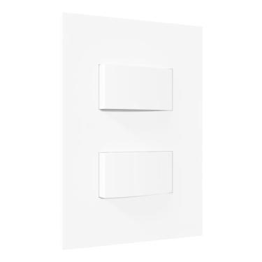 Imagem de Interruptor Duplo 10a 4x2 Recta Simples Branco C/ Placa Blux