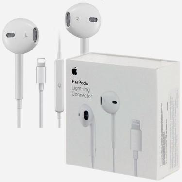 Imagem de Fone De Ouvido Original Apple Para iPhone 7 8 X Xr Xs Max 11 12 13 14 Pro Max Lightning Estéreo Microfone