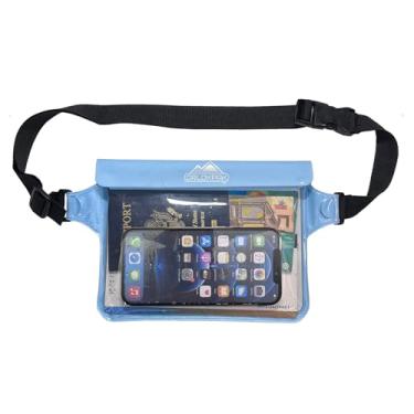 Imagem de DRLOKPAK Bolsa de cintura à prova d'água, pochete com suporte secreto, mantém seu telefone, carteira, relógio e objetos de valor secos, perfeita para surf, canoa, natação, snorkel, mergulho, praia