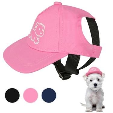 Imagem de Debei Chapéus para cães, bonés de beisebol para cães, bonés modernos para animais de estimação para proteção UV, tamanho completo ajustável, adequado para cães pequenos, médios e grandes (médios)