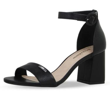 Imagem de Bottero, SANDÁLIA FEMININA BOTTERO 362501 EM COURO SALTO BLOCO 7 CM Cor:Preto;Tamanho:38