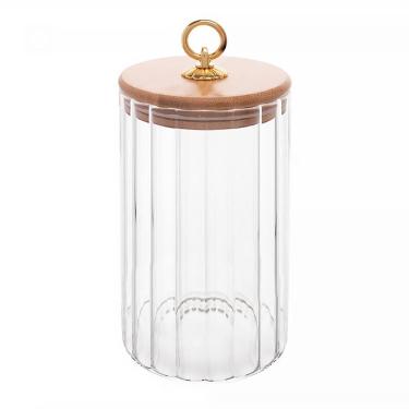 Imagem de Porta Mantimento de Vidro Borossilicato com Tampa de Bambu Classic 850ml 20670 - Wolff