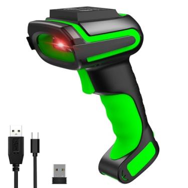 Imagem de Scanner de código de barras sem fio RFID UHF 2D, leitura de longa distância, leitor de código de barras industrial, 1D/2D/QR, USB e com fio USB e BT sem fio 2,4 GHz, leitor de código de barras 3 em 1