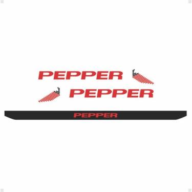 Imagem de Kit Emblemas Pepper Saveiro Prata 2018/2019 E Faixa Traseira - SPORTIN