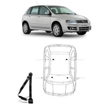 Imagem de Cinto de Segurança 3 pontos dianteiro Fiat Stilo - Dialp, Preto