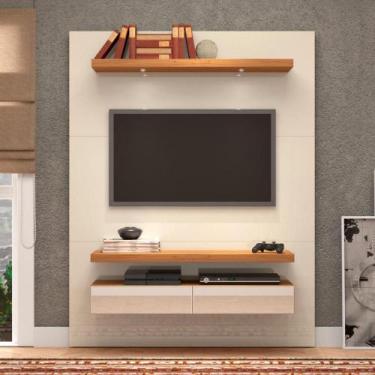 Imagem de Painel Home Theater 1,40 2 LED's com espelho TV 55' Mdf - Pradel SE