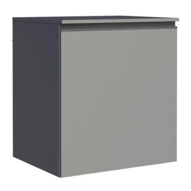 Imagem de Balcão Armário de Cozinha 60 cm 1 Porta Suspenso Cinza Nice Madesa, Ci