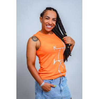 Imagem de Regata Feminina Laranja Single Track, Laranja, G