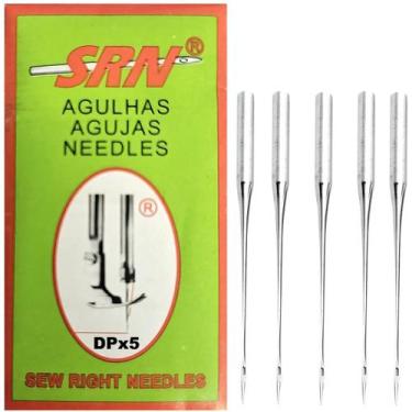 Imagem de 10 Agulhas Cabo Grosso Dpx5 Reta Costura Industrial N12 - SRN