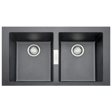 Imagem de CUBA FRANKE DUPLA DE SOBREPOR SIRIUS 86X51X20CM TECTONITE CARBONO 57x8