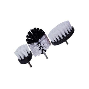 Imagem de Kit 3 pç Escova P/ Lavar Sofas Tecidos Couros  Parafusadeira - ATMX