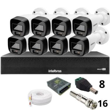 Imagem de Kit 8 Câmeras Intelbras 1120b Full Color Dvr Mhdx 1016-c Intelbras Com