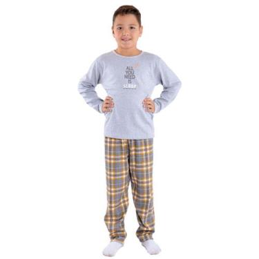 Imagem de Pijama de inverno Coleção Família filho menino Victory, 06, Cinza