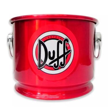 Imagem de Balde Gelo Térmico Alumínio 12L Grande Red Cerveja Duff Beer - Retrofe