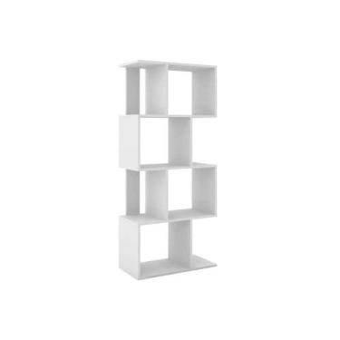 Imagem de Estante Livreiro de Escritório ESM218 c/ 4 Nichos Branco - Movelbento