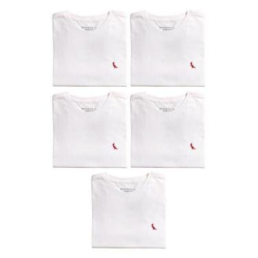 Imagem de Kit 5 Camisetas Brasa Pica Pau Bordado Reserva Mini, Branco, 02