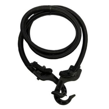 Imagem de Elástico Extensor Estique Grosso Preto 4,0mt p/ Moto e Bike Com Gancho