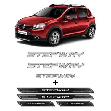 Imagem de Kit Sandero Stepway Adesivos Cinza 2012 + Soleira Da Porta - SPORTINOX