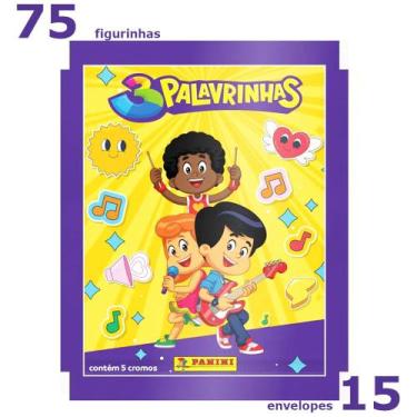 Imagem de 75 Figurinhas 3 Palavrinhas Banda Infantil Cristã Oficial - Panini