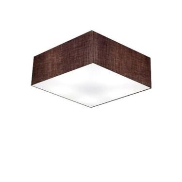 Imagem de Plafon Para Sala Quadrado SL-3050 Cúpula Cor Café - Vivare