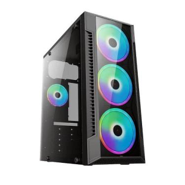 Imagem de Gabinete Gamer com Lateral de Vidro Brazilpc Bpc-c3147 Black