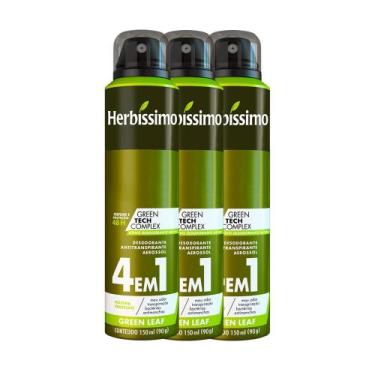 Imagem de Kit Desodorante Aerosol Antitranspirante Herbíssimo Green Leaf 150Ml c