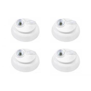 Imagem de Kit C/4 - Plafonier Pvc Perlex Branco Soquete Duplo 225/1