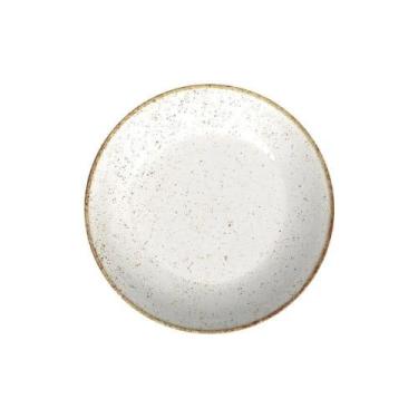 Imagem de Prato Fundo Rústico Marrom Porcelana Decorada 22cm - TRAMONTINA