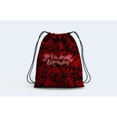 Imagem de Mochila Saco Presente Rosas Dia dos Namorados - Deluzz