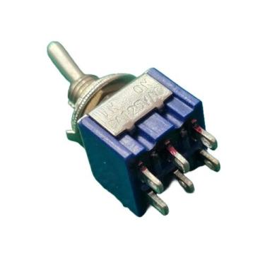 Imagem de 10x Chave Alavanca Mts202 6 Terminais 3/6amp