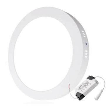 Imagem de Painel Plafon 24W 25W Led Redondo Sobrepor Branco Frio - Al-Mare
