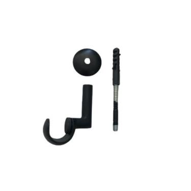 Imagem de Suporte teto para varão 19mm - preto - DECOR LÍDER 