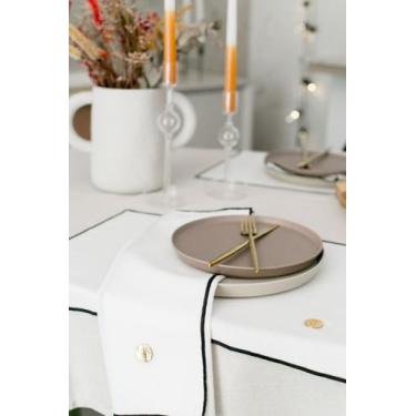 Imagem de Americano p&b: kit 2 lugares americanos + 2 guardanapos - Pano Urbano