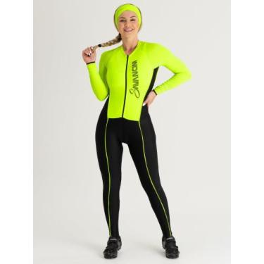 Imagem de Macacão De Ciclismo Feminino Amarelo Neon Savancini Fun (1502), XPP