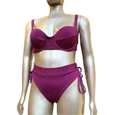 Imagem de biquini plus size com aro e bojo para mmulheres gordinhas plus size - 