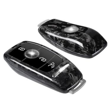 Imagem de T-carbon Compatível com Mercedes Benz AM G, protetor de chave de fibra de carbono real compatível com Benz AMG Key Case CLS Class E-Class E63S GLE 350 S-Class 2023 2024