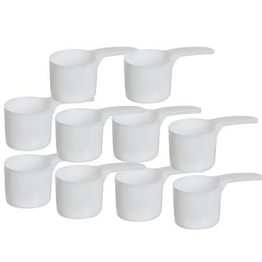 Imagem de Colher de embalagem de medição de plástico de 70 ml (= 70 cc/= 4,73 colheres de sopa/ = 70 ml/ = 0,3 xícara), alça média - para medir e distribuir especiarias, grânulos, pós, para embalagem de