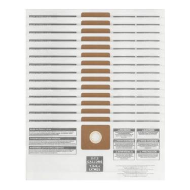 Imagem de Pacote com 15 sacos de vácuo de 2,5 galões compatíveis com Shop Vac 9066800 2-2,5 galões tipo B e QAM70, sacos coletores de poeira de substituição 90668 9066833