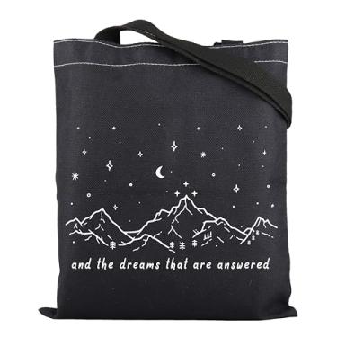 Imagem de ENSIANTH ACOTAR Inspired Gift And Dreams That Are Answered Velaris Tote Bag Fantasy Bookish Gift Court of Dreams Handbag, Bolsa Star Answered, Large