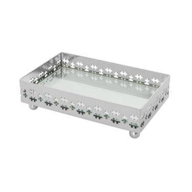 Imagem de Bandeja Retangular Galeria Cross Fundo com Espelho - St James