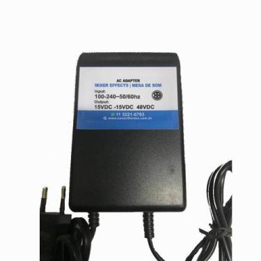 Imagem de Fonte Carregador 15V 48V Para Mixer Mesa Lelong Le710 Le-710 - Conect 