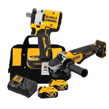 Imagem de Kit Chave Impacto 1/2 Bateria 20V Dcf922B + Esmerilhadeira - Dewalt