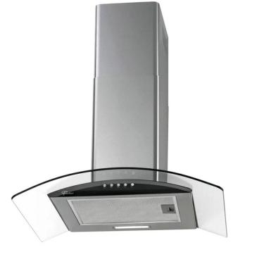 Imagem de Coifa de Parede Fischer Fit, Vidro Curvo, Inox, 60 cm