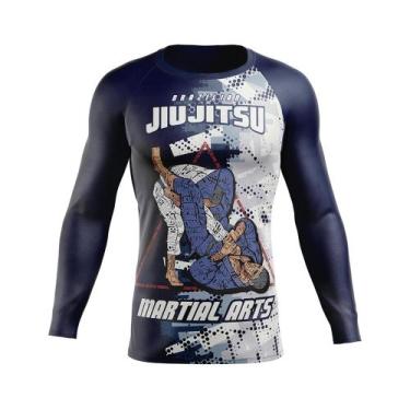 Imagem de Camisa Camiseta Jiu Jitsu Rash Guard Manga Longa Martial Arts No gi - 