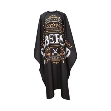 Imagem de Esquirla Capa de barbeiro para corte de cabelo, capa ajustável, decote preto, capa de barbeiro para salão, de cabeleireiro para permanente,