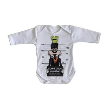 Imagem de body nenê criança roupa bebê manga longa Pateta prisão - Empório Dutra