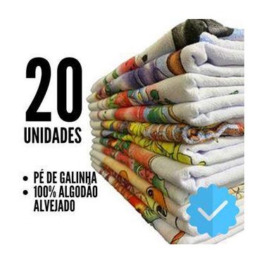 Imagem de 20 Panos de Prato Cozinha 39cm X 69 PÉ DE GALINHA cm Estampado Lindo 1