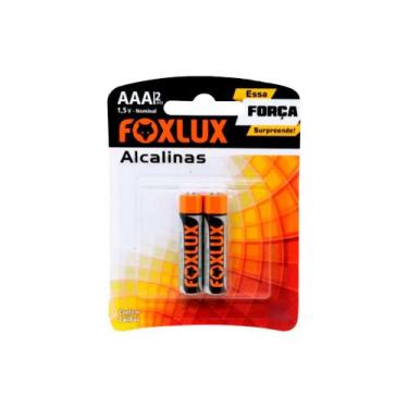 Imagem de Pilha Alcalina FoxLux AAA LR03 1,5V 2 UNIDADES - NENHUMA - Unico REF:P